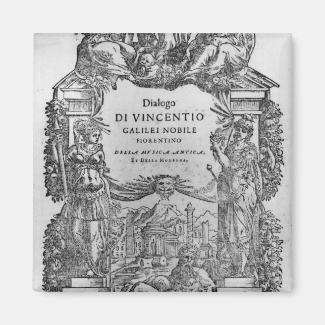 page of 'Della Musica Antica et della Moderna' Magnet (Front)