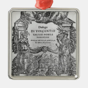 page of 'Della Musica Antica et della Moderna' Metal Ornament