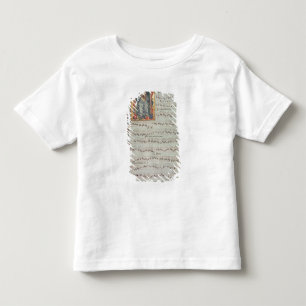 Page of musical notation with historiated toddler T-Shirt