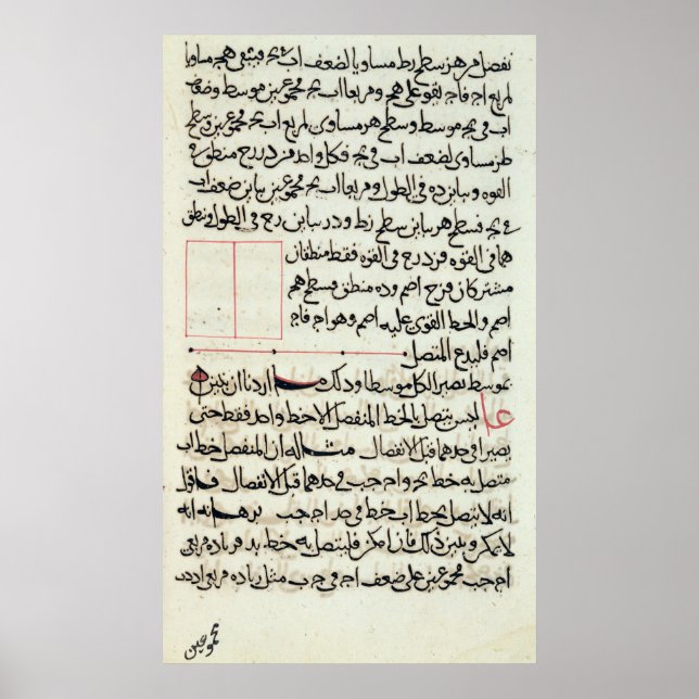 Page of text from a 'Elements', a book geometry Poster (Front)