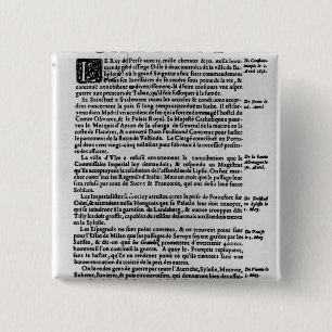 Page of text from 'La Gazette' 15 Cm Square Badge