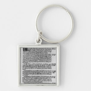 Page of text from 'La Gazette' Key Ring