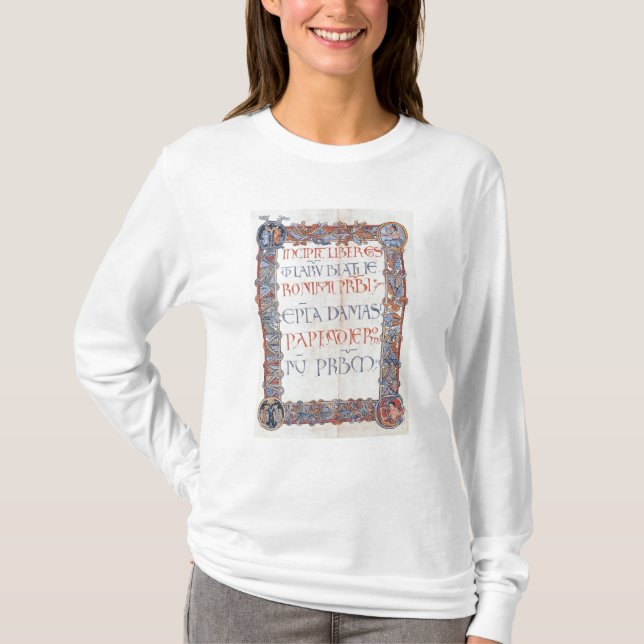 Page of text with a floriated border T-Shirt (Front)