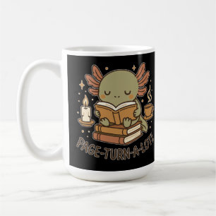 Page-Turn-a-Lotl Cute Reading Axolotl Cozy Book Coffee Mug