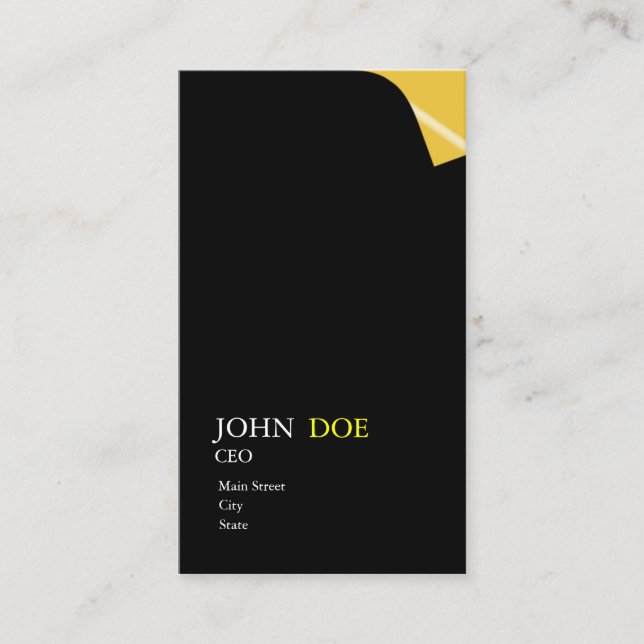 Page Turn Business Card (Front)