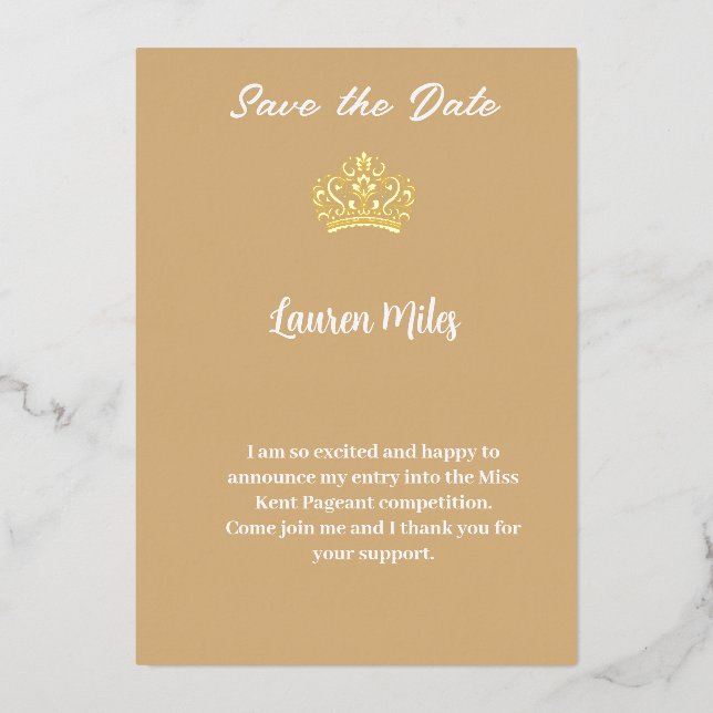 Pageant Announcement (Front)