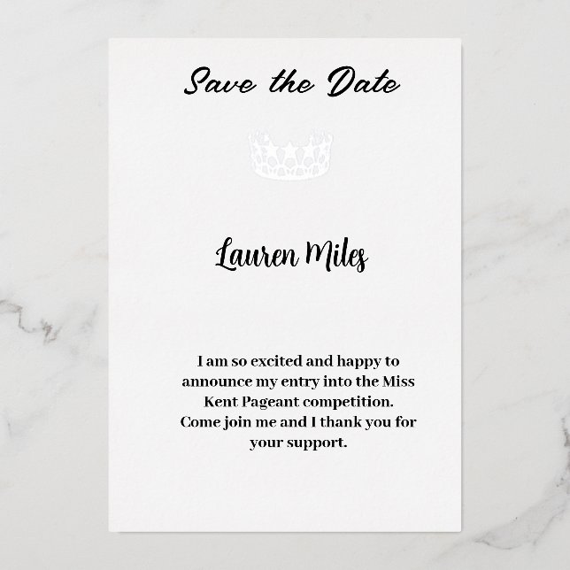 Pageant Announcement (Front)