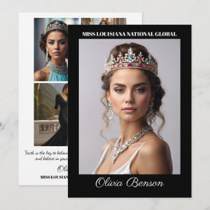 Pageant Autograph Card - Photo Collage Layout