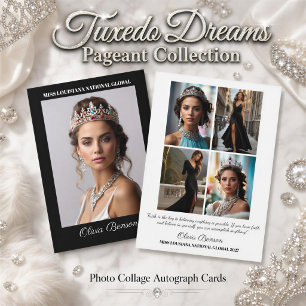 Pageant Autograph Card - Photo Collage Layout