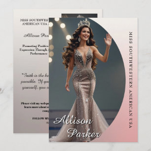 Pageant Autograph Card Pink Ombre Pageants Promo