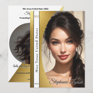 Pageant Autograph Card Shiny Gold Border Cards