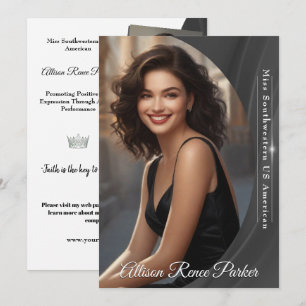 Pageant Autograph Card Sunburst Shimmer Photo Card
