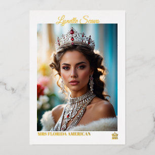 Pageant Autograph Cards Real Foil Minimal Elegant