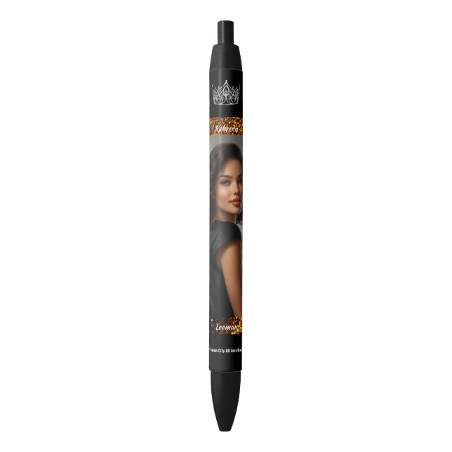 Pageant Autograph Pen Gold Glitter Photo Pageants (Front Vertical)