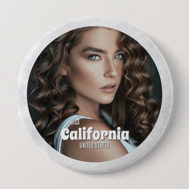 Pageant Button Pin | Marble Ice (Front)