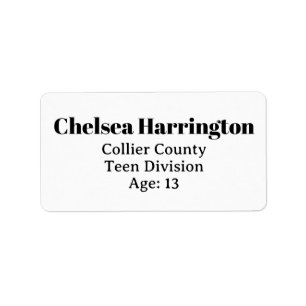 Pageant Contestant Labels - Photo Contest Prints