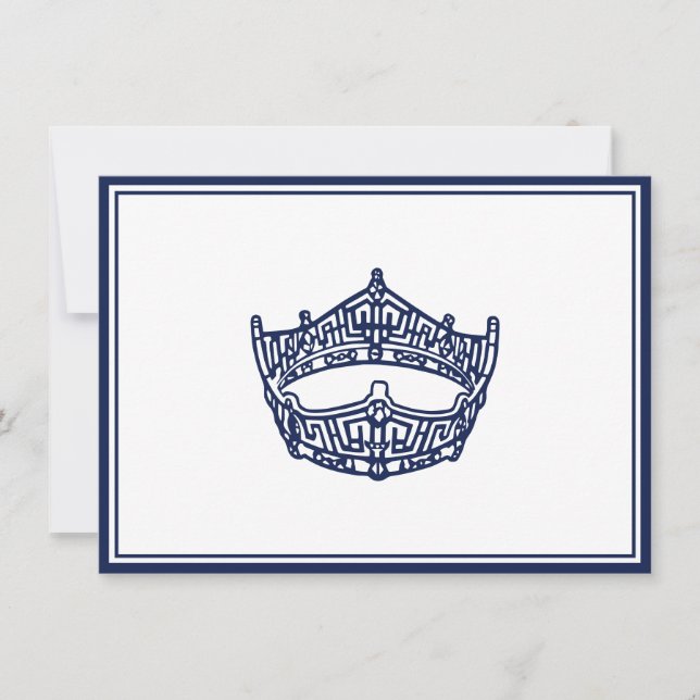 Pageant Crown Flat Note Card (Front)