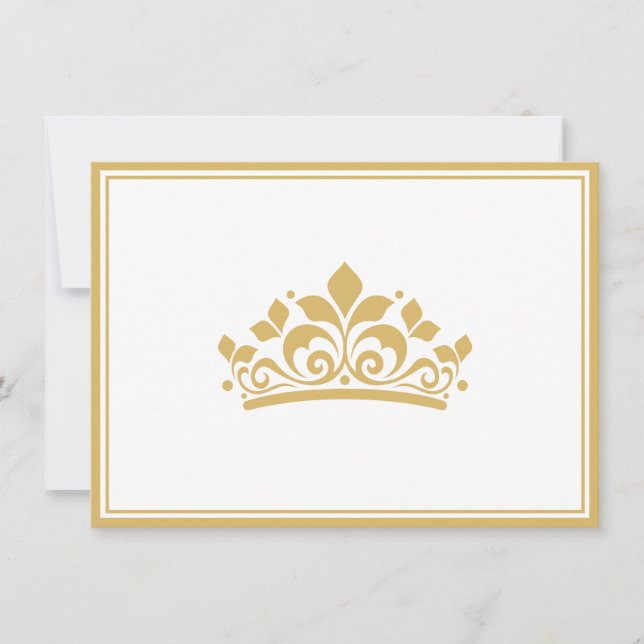 Pageant Crown Flat Note Card (Front)