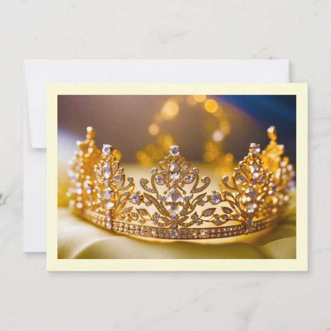 Pageant Crown Flat Note Card (Front)