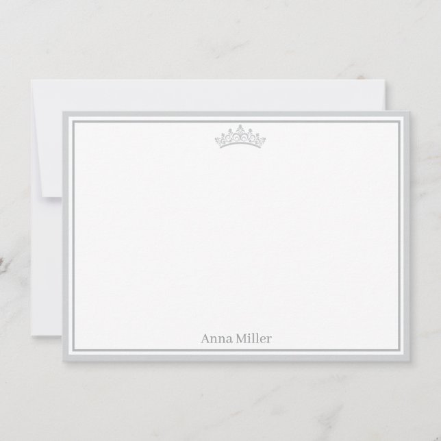 Pageant Crown Flat Note Card (Front)