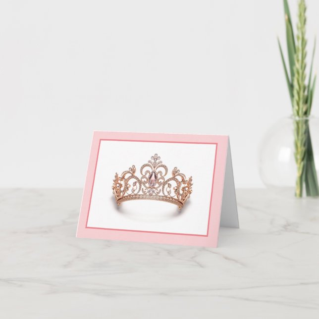 Pageant Crown Folded Note Card (Front)
