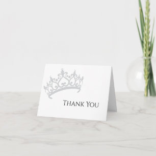 Pageant Crown Folded Thank You Card