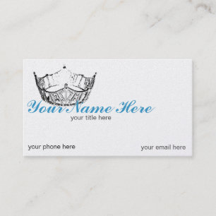 Pageant Crown Litho Customise Business Cards