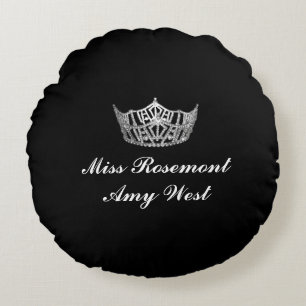 Pageant Crown Round Throw Pillow