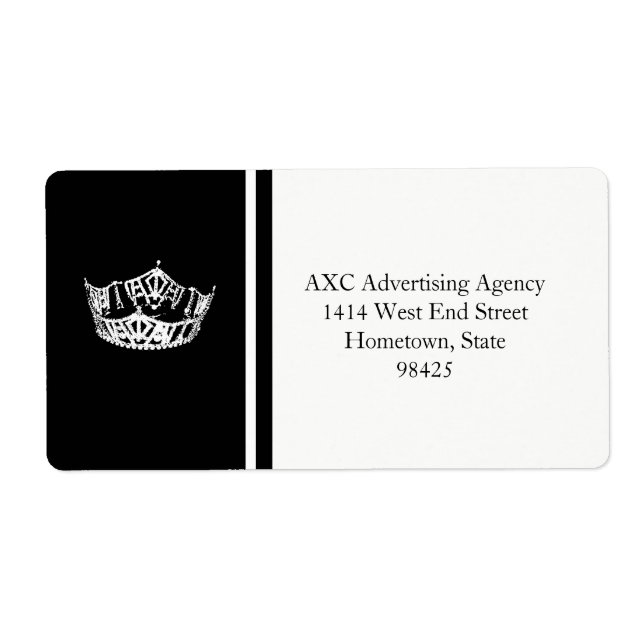 Pageant Crown Shipping Label (Front)