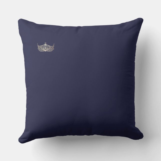 Pageant Crown Stripes Outdoor Throw Pillow (Back)