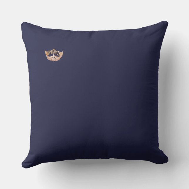 Pageant Crown Stripes Outdoor Throw Pillow (Back)