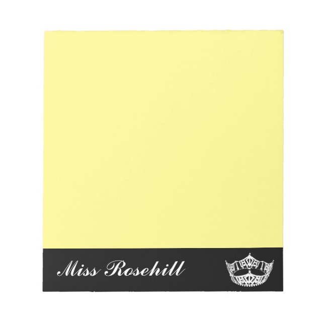 Pageant Crown & Title Notepad (Front)