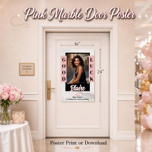 Pageant Door Poster Marble Rose Gold Glam