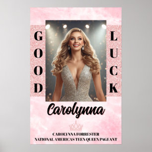 Pageant Door Poster Pink Marble Send-off Pageants