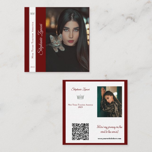 Pageant Essentials  Calling Card | QR Code (Front/Back)