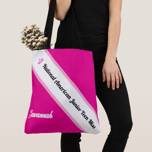 Pageant Essentials Custom Crown and Sash Tote (Close Up)