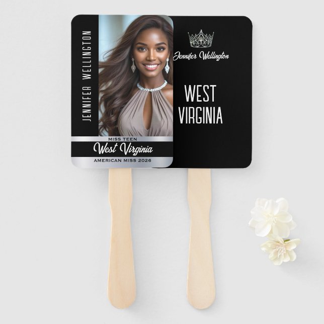 Pageant Fan Wavers | Onyx Shine Set of 10 Fans (Front and Back)