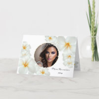 Pageant Greeting Card-Plumeria Custom Announcement