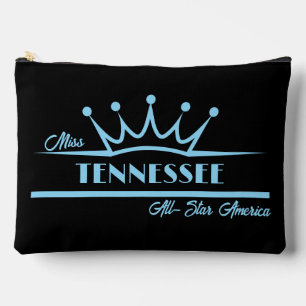 Pageant Makeup Case Blue and Black Pageants Accessory Pouch