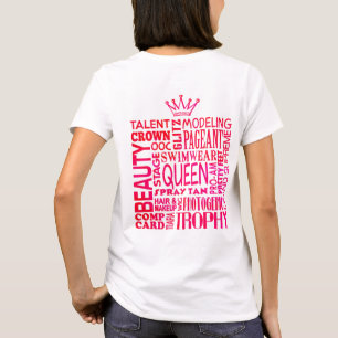 Pageant Mum - Pink Beauty Pageant Words T-Shirt