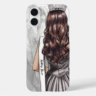 Pageant Phone Case Silver Glam Glitter Pageants