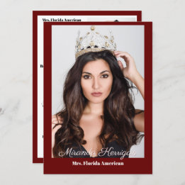 Pageant Photo Autograph Card Border Template