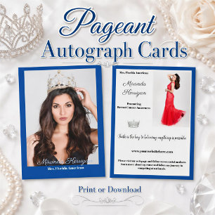 Pageant Photo Autograph Card Border Template