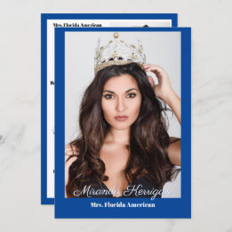 Pageant Photo Autograph Card Border Template