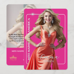 Pageant Platform Logo Custom Autograph Card