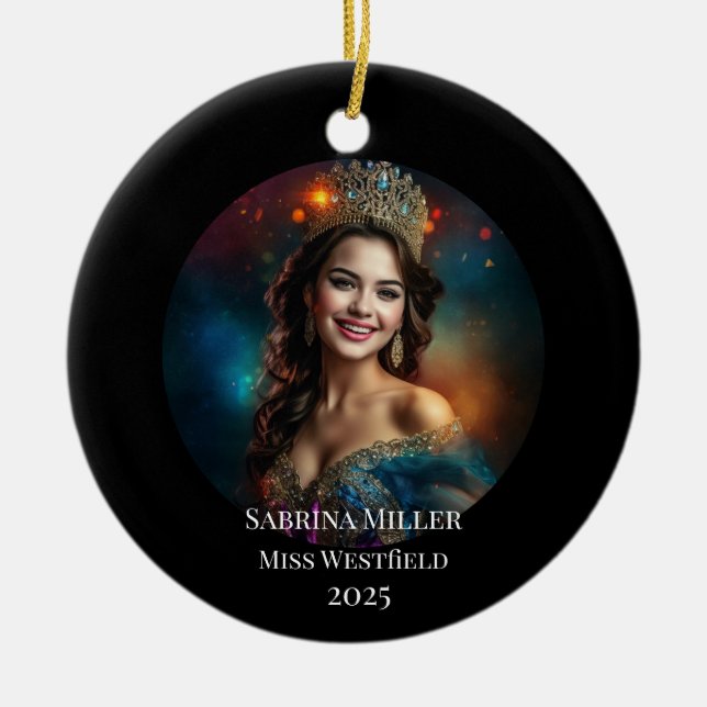 Pageant Queen Christmas Ornament (Front)