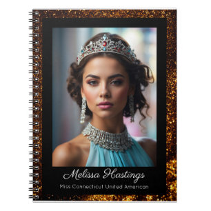 Pageant Rehearsal Notebook Bronze Glitter Photo
