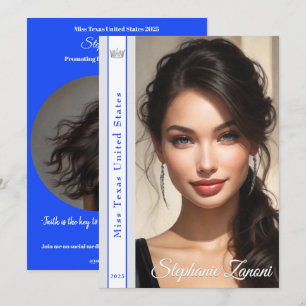 Pageant Sash Autograph Card Template