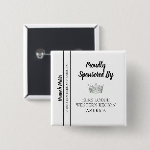 Pageant Sponsor Support Button Logo Sash Pageants