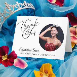 Pageant Thank You Cards   Personalise with Photo